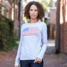 New Balance 3194 Women's 990 Flag Graphic Tee - Athletic Grey (wet3194ag)