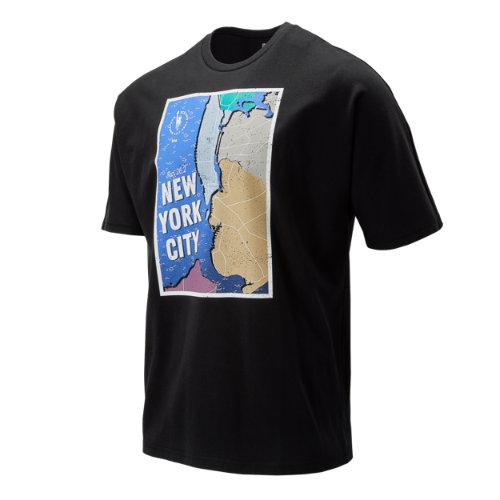 New Balance 93514 Men's Nyc Marathon Nb Optiks Oversized Tee - Black (mt93514mbk)