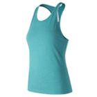 New Balance 73125 Women's Heather Tech Racerback - Green (wt73125pih)