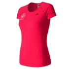 New Balance 63223 Women's Brooklyn Half Nb Ice Ss Tee - Pink (wt63223vpom)
