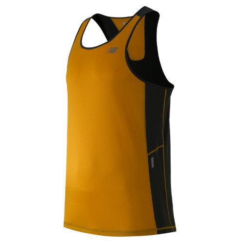 New Balance 53225 Men's Nb Ice Singlet - Gold Rush, Defense Green (mt53225glm)