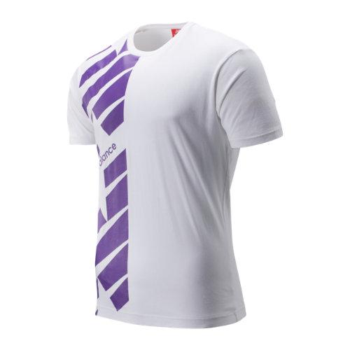 New Balance 93571 Men's Nb Athletics Point Tee - White/purple (mt93571wt)