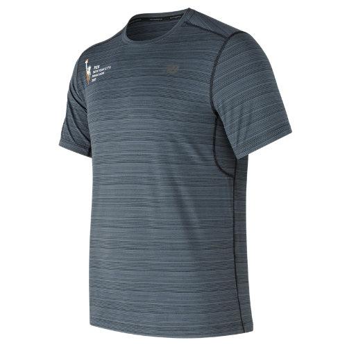 New Balance 73054 Men's Nyc Marathon Fantom Force Short Sleeve Top - Black (mt73054vbk)