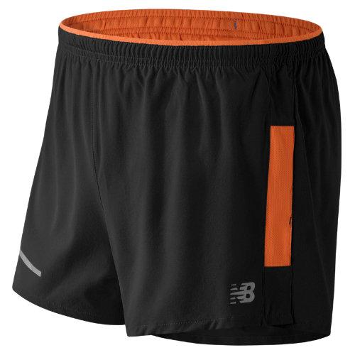 New Balance 61231 Men's Impact 3 Inch Split Short - Black Multi, Lava (ms61231bm)