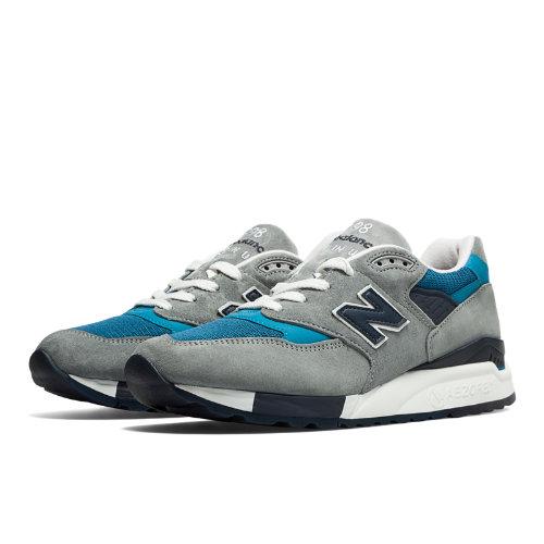 New Balance Connoisseur Authors 998 Men's Made In Usa Shoes - Grey, Navy, Blue (m998md)