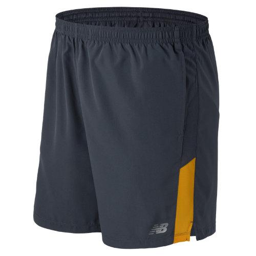 New Balance 53070 Men's Accelerate 7 Inch Short - Thunder, Gold Rush (ms53070tgu)