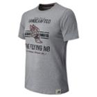 New Balance 4393 Men's Collegiate Flying Nb Tee - Heather Grey, Blue Graphite (emet4393hgr)