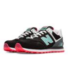 New Balance 574 Glacial Women's 574 Shoes - Black, Grey (wl574slz)