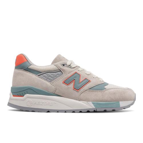 998 New Balance Women's Running Classics Shoes - Off White/blue (w998chs)