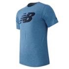New Balance 61091 Men's Ss Graphic Heather Tech Tee - Sonar Heather (mt61091soh)