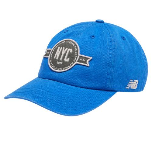 New Balance Men's & Women's Nyc Marathon 6 Panel Curved Brim Patch Cap - Blue (500257cob)