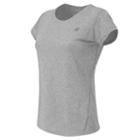 New Balance 53150 Women's Heathered Short Sleeve Tee - Athletic Grey (wt53150ag)