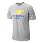 New Balance 93650 Men's Nb Numeric Logo Stacked Tee - Grey (mt93650ag)