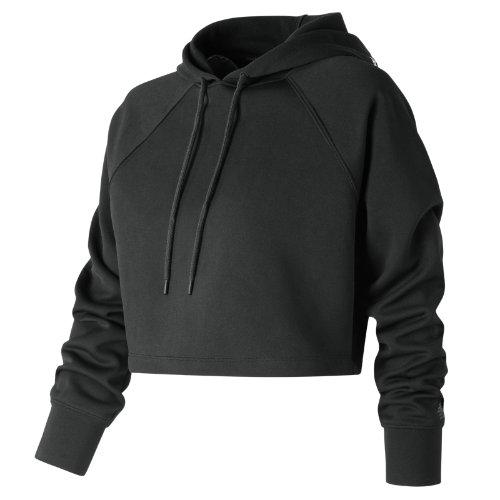 New Balance 91118 Women's Energize Crop Hoodie - Black (wt91118bk)