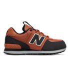 New Balance 574 Kids Grade School Lifestyle Shoes - Orange/black (kl574qeg)