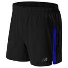 New Balance 63226 Men's Impact 5 Inch Track Short - Black/grey/blue (ms63226bkm)