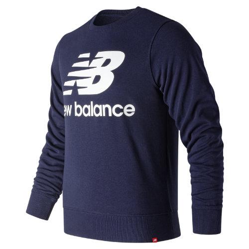 New Balance 91548 Men's Essentials Stacked Logo Crew - Navy (mt91548pgm)
