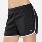 New Balance 3134 Women's 5 Inch Go 2 Short - Black, White (wrs3134bk)