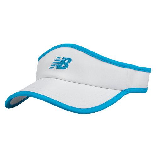 New Balance Men's & Women's Accent Visor - White, Blue Atoll (nb9074wt)