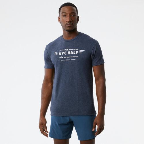 New Balance Men's United Airlines Nyc Half Grid Short Sleeve
