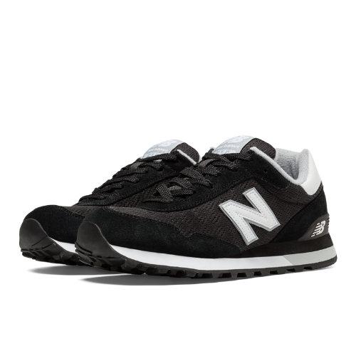 New Balance 515 Women's Running Classics Shoes - Black, White (wl515pgw)