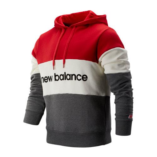 New Balance 93545 Men's Nb Athletics Stadium Hoodie - Red/off White/grey (mt93545rep)