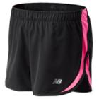 New Balance 53145 Women's Pink Ribbon Accelerate Short - Black, Amp Pink (rws53145bk)
