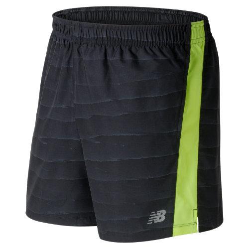 New Balance 61073 Men's Accelerate 5 Inch Short - Green/yellow (ms61073tpt)