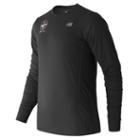 New Balance 53060 Men's Brooklyn Half Training Ls Tee - Black/white (mt53060vbkw)