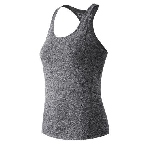 New Balance 53149 Women's Heathered Tank - Grey (wt53149bkh)