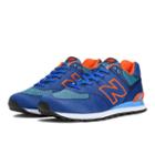 New Balance Woven 574 Men's 574 Shoes - Blue, Light Blue, Orange (ml574ob)
