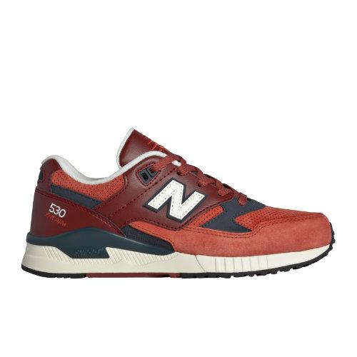 New Balance 530 90s Running Woods Women's Running Classics Shoes - Redwood, Beet Red, Navy (w530aae)