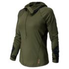 New Balance 4342 Women's Hknb Run Half Zip - Combat, Black (wrt4342kcmb)