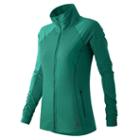 New Balance 61115 Women's Mixed Media En Route Jacket - Green (wj61115gal)