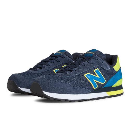New Balance 515 Men's Running Classics Shoes - Navy, Blue, Lime (ml515gg)