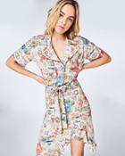 Nicole Miller Airmail Stamps Moto Dress