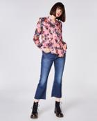 Nicole Miller Vintage Floral Burnout Blouse