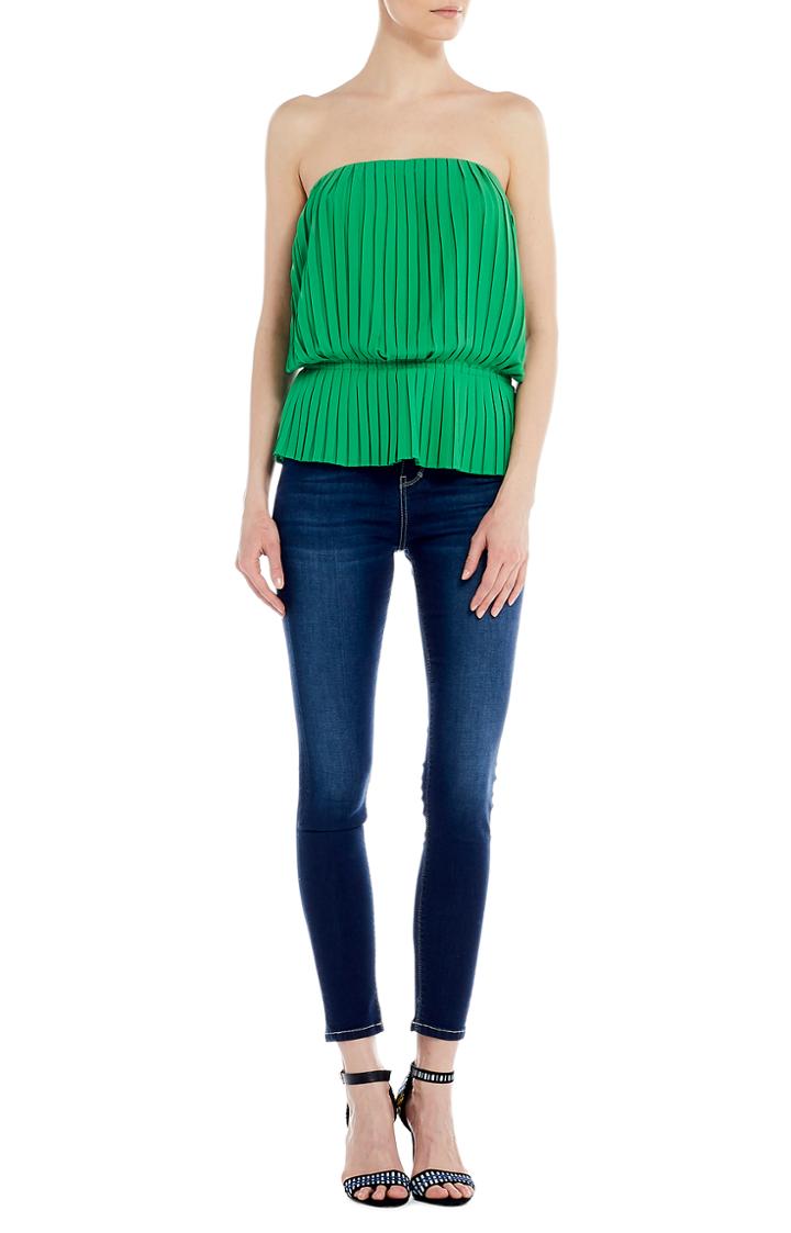 Nicole Miller Sunburst Pleats Strapless Top-pag