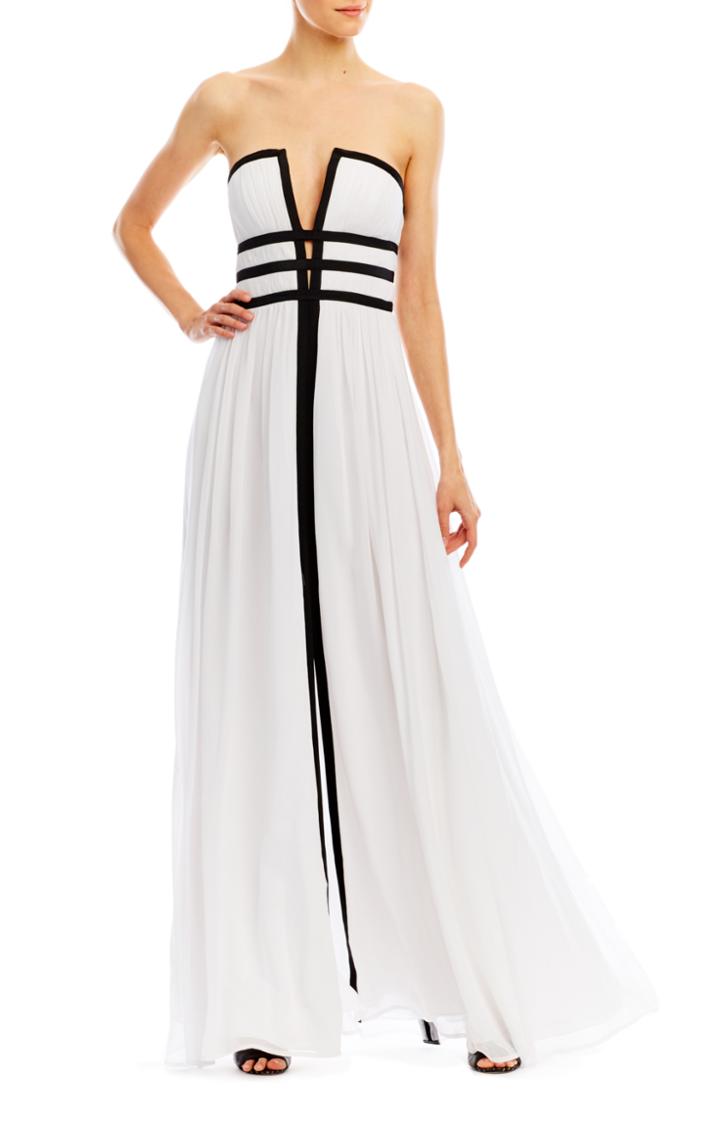 Nicole Miller Gladiator Strapless Gown