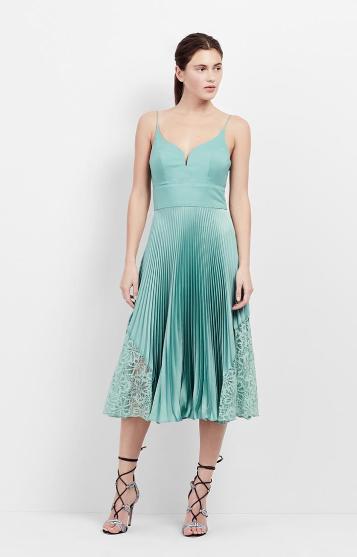 Nicole Miller Lily Patch Sunburst Pleats Dress