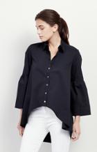 Nicole Miller Lexi Poplin High-low Button Down