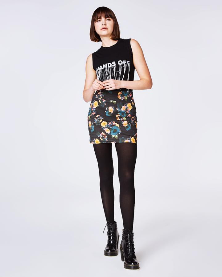 Nicole Miller Vintage Floral Mini Skirt