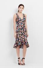 Nicole Miller Whimsical Jungle Ruffle Dress