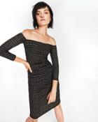 Nicole Miller Gold Zig Zag Dress