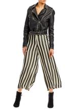 Nicole Miller Liquid Stripes Cropped Tower Pant