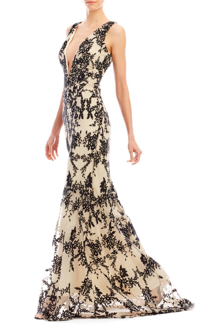 Nicole Miller Fancy Flowers Gown