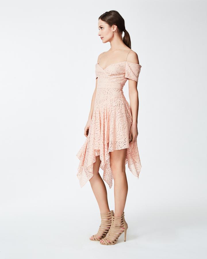 Nicole Miller Lace Scarf Dress