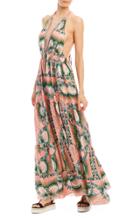 Nicole Miller Tropical Peacock Maxi Dress
