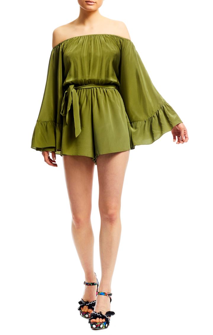 Nicole Miller Harlow Flare Sleeve Romper