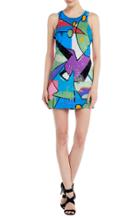 Nicole Miller Arrow Mural Sequins Dress